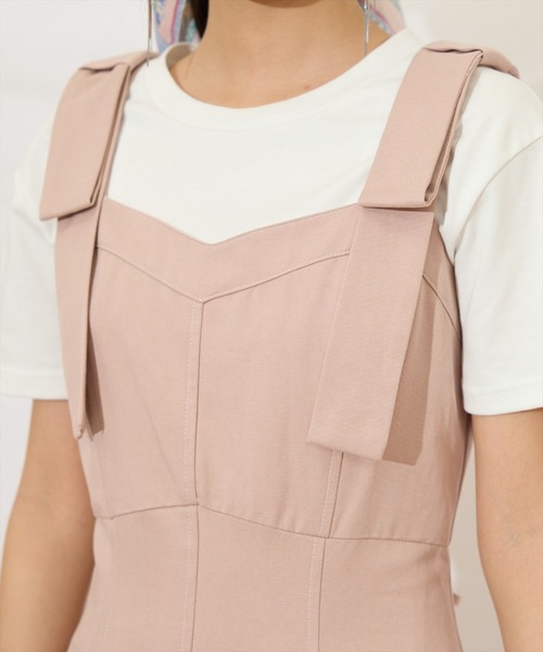 WILLSELECTION（ウィルセレクション）の「ショルダーリボン フレアワンピース Aライン キャミワンピース 【WILLSELECTION】（ワンピース・レディース・ブラック/ネイビー/ピンク・FREE）」の11枚目の写真
