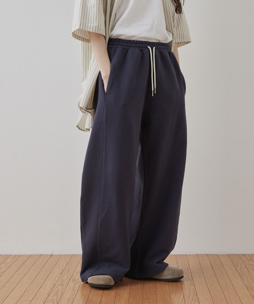 Unblend(アンブレンド)の「【Unblend】ドローコード カーブシルエット スウェットパンツ(スウェットパンツ・レディース・ネイビー/オートミール・FREE)」の22枚目の写真