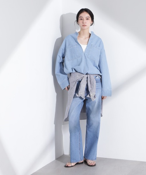 NANO universe(ナノユニバース)の「「MC」”TIMELESS WARDROBE”ストレートフィットデニム(デニムパンツ・レディース・ブルー/ライトブルー・S/M)」の9枚目の写真