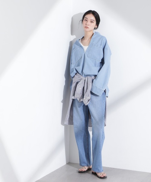NANO universe(ナノユニバース)の「「MC」”TIMELESS WARDROBE”ストレートフィットデニム(デニムパンツ・レディース・ブルー/ライトブルー・S/M)」の8枚目の写真