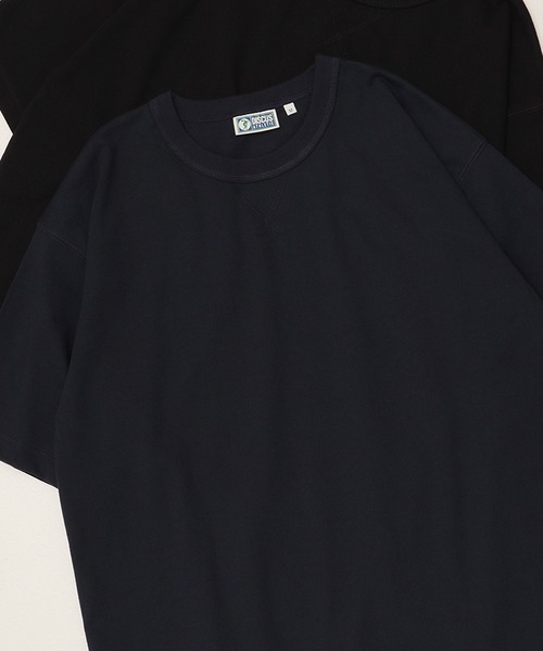 DISCUS ATHLETIC（ディスカス　アスレチック）の「【DISCUS ATHLETIC/ディスカス アスレチック】USA COTTON BLEND/コットンブレンド 無地/ワンポイント 半袖Tスウェット（Tシャツ/カットソー・レディース・オフホワイト/オートミール/ネイビー/ブラック/グレイッシュベージュ/ピンクベージュ・M/L/XL）」の5枚目の写真