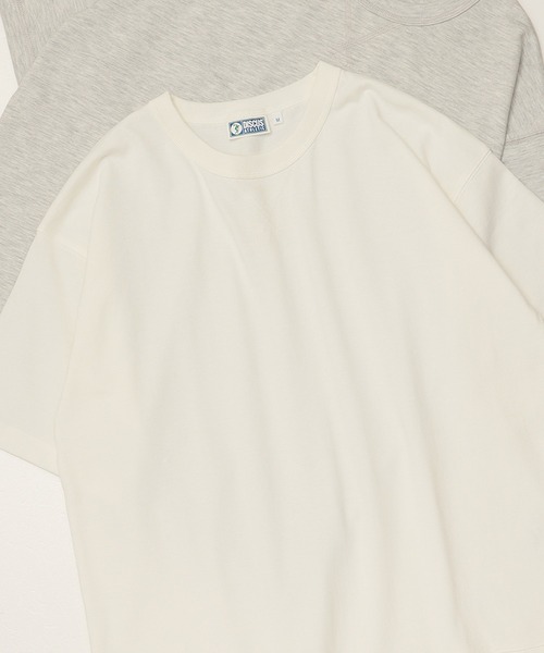 DISCUS ATHLETIC（ディスカス　アスレチック）の「【DISCUS ATHLETIC/ディスカス アスレチック】USA COTTON BLEND/コットンブレンド 無地/ワンポイント 半袖Tスウェット（Tシャツ/カットソー・レディース・オフホワイト/オートミール/ネイビー/ブラック/グレイッシュベージュ/ピンクベージュ・M/L/XL）」の2枚目の写真