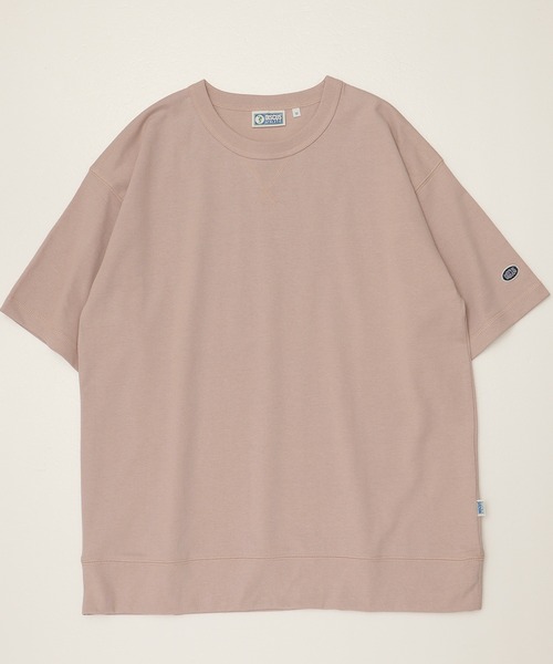 DISCUS ATHLETIC（ディスカス　アスレチック）の「【DISCUS ATHLETIC/ディスカス アスレチック】USA COTTON BLEND/コットンブレンド 無地/ワンポイント 半袖Tスウェット（Tシャツ/カットソー・レディース・オフホワイト/オートミール/ネイビー/ブラック/グレイッシュベージュ/ピンクベージュ・M/L/XL）」の16枚目の写真