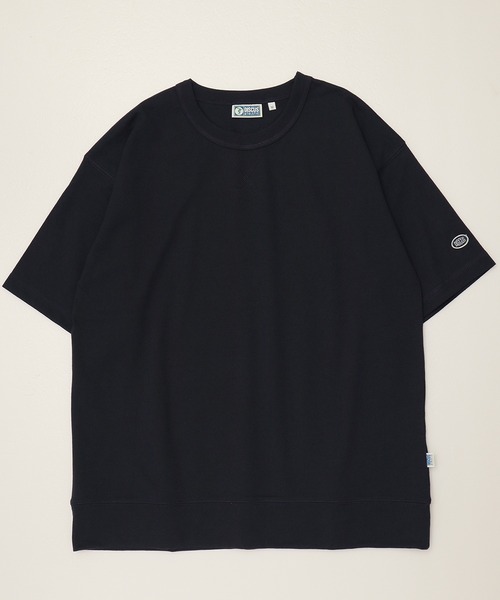 DISCUS ATHLETIC（ディスカス　アスレチック）の「【DISCUS ATHLETIC/ディスカス アスレチック】USA COTTON BLEND/コットンブレンド 無地/ワンポイント 半袖Tスウェット（Tシャツ/カットソー・レディース・オフホワイト/オートミール/ネイビー/ブラック/グレイッシュベージュ/ピンクベージュ・M/L/XL）」の14枚目の写真