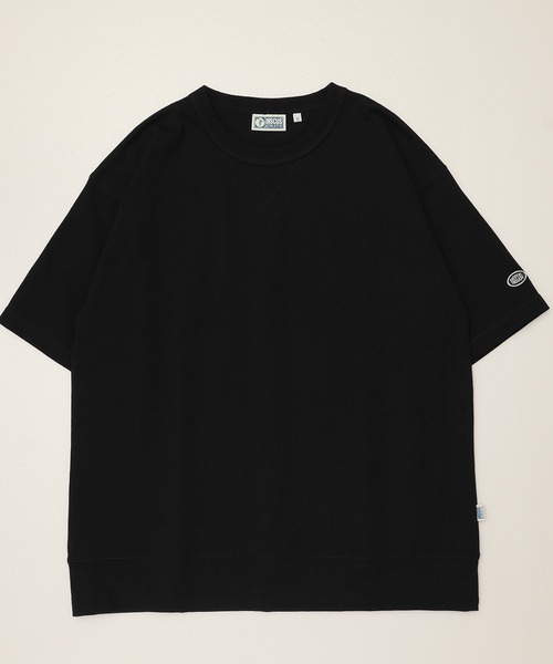 DISCUS ATHLETIC（ディスカス　アスレチック）の「【DISCUS ATHLETIC/ディスカス アスレチック】USA COTTON BLEND/コットンブレンド 無地/ワンポイント 半袖Tスウェット（Tシャツ/カットソー・レディース・オフホワイト/オートミール/ネイビー/ブラック/グレイッシュベージュ/ピンクベージュ・M/L/XL）」の8枚目の写真