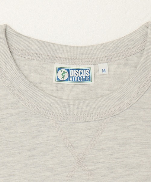 DISCUS ATHLETIC（ディスカス　アスレチック）の「【DISCUS ATHLETIC/ディスカス アスレチック】USA COTTON BLEND/コットンブレンド 無地/ワンポイント 半袖Tスウェット（Tシャツ/カットソー・レディース・オフホワイト/オートミール/ネイビー/ブラック/グレイッシュベージュ/ピンクベージュ・M/L/XL）」の18枚目の写真