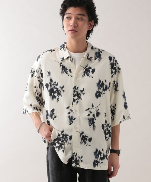 RAGEBLUE（レイジブルー）の「レーヨン総柄シャツ（シャツ/ブラウス
