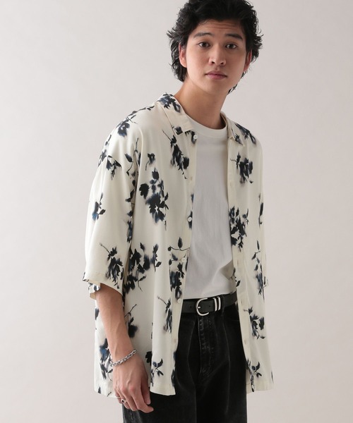RAGEBLUE(レイジブルー)の「レーヨン総柄シャツ(シャツ/ブラウス・メンズ・ホワイト系その他2/ブラック系その他/グレー系その他/ホワイト系その他3・SMALL/MEDIUM/LARGE)」の10枚目の写真