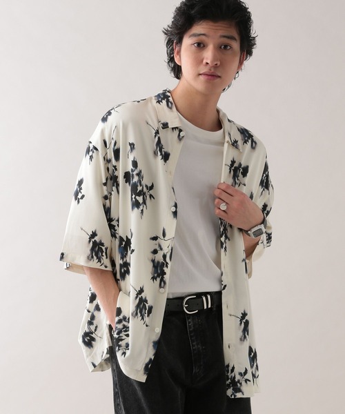 RAGEBLUE(レイジブルー)の「レーヨン総柄シャツ(シャツ/ブラウス・メンズ・ホワイト系その他2/ブラック系その他/グレー系その他/ホワイト系その他3・SMALL/MEDIUM/LARGE)」の11枚目の写真