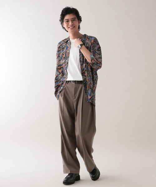 RAGEBLUE(レイジブルー)の「レーヨン総柄シャツ(シャツ/ブラウス・メンズ・ホワイト系その他2/ブラック系その他/グレー系その他/ホワイト系その他3・SMALL/MEDIUM/LARGE)」の19枚目の写真
