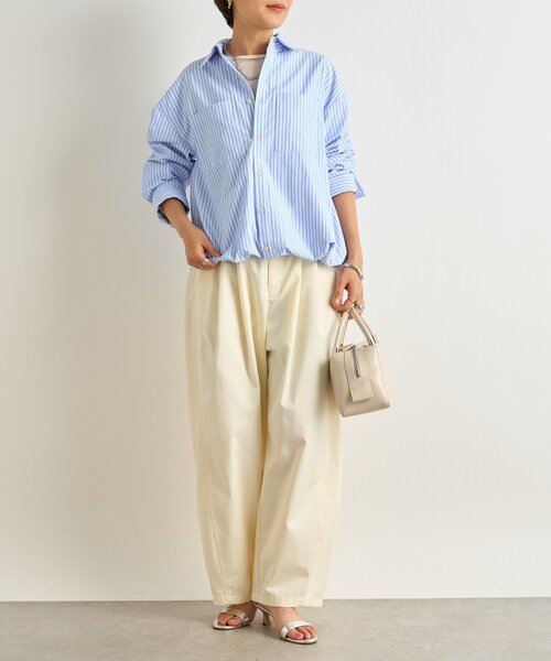 un dix cors(アンディコール)の「《デイリーに着回せる!》カーブチノパンツ(チノパンツ・レディース・オフホワイト/キャメル・FREE)」の12枚目の写真