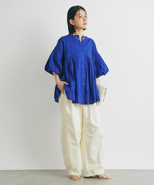 un dix cors(アンディコール)の「《デイリーに着回せる!》カーブチノパンツ(チノパンツ・レディース・オフホワイト/キャメル・FREE)」の17枚目の写真