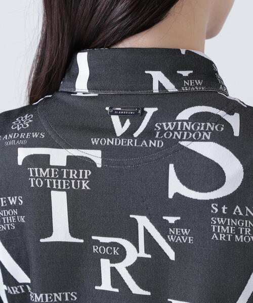 St ANDREWS(セントアンドリュース)の「【St ANDREWS】コンセプト柄ジャガード半袖シャツ (WOMENS)(ポロシャツ・レディース・ブラック・M/S)」の10枚目の写真