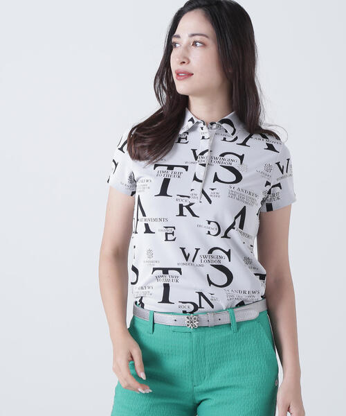 St ANDREWS(セントアンドリュース)の「【St ANDREWS】コンセプト柄ジャガード半袖シャツ (WOMENS)(ポロシャツ・レディース・ブラック・M/S)」の18枚目の写真