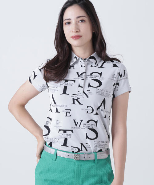 St ANDREWS(セントアンドリュース)の「【St ANDREWS】コンセプト柄ジャガード半袖シャツ (WOMENS)(ポロシャツ・レディース・ブラック・M/S)」の19枚目の写真