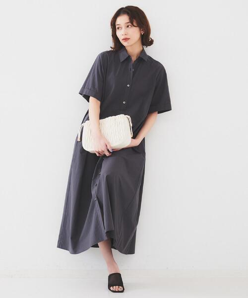 UNTITLED（アンタイトル）の「【コットン100／前開き／夏ワンピ】ロングシャツワンピース（ワンピース・レディース・チャコールグレー/ブルー/ブラウン系その他/チャコール/ブラウン系その他5・00/01/02/03/04/44/48）」の9枚目の写真