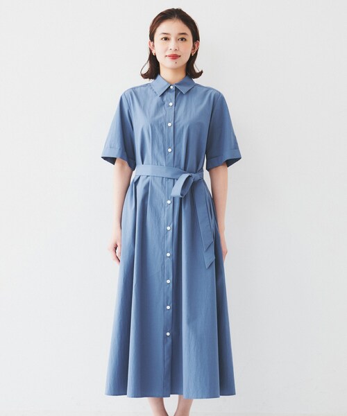 Plantation PL41-FH047 ロングシャツワンピース M☆春夏
