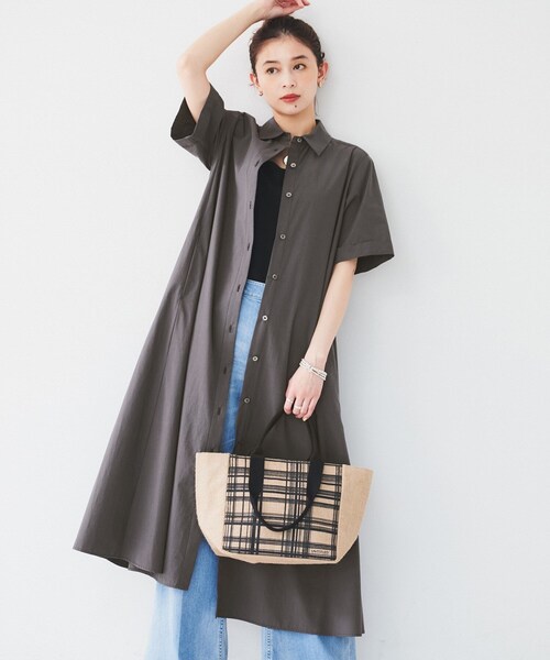 セール】【コットン100／前開き／夏ワンピ】ロングシャツ