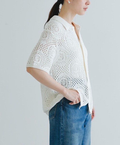 Levi's（リーバイス）の「Levi’s　SWEATER CAMP SHIRTS（ニット/セーター・レディース・アイボリー・SMALL）」の3枚目の写真