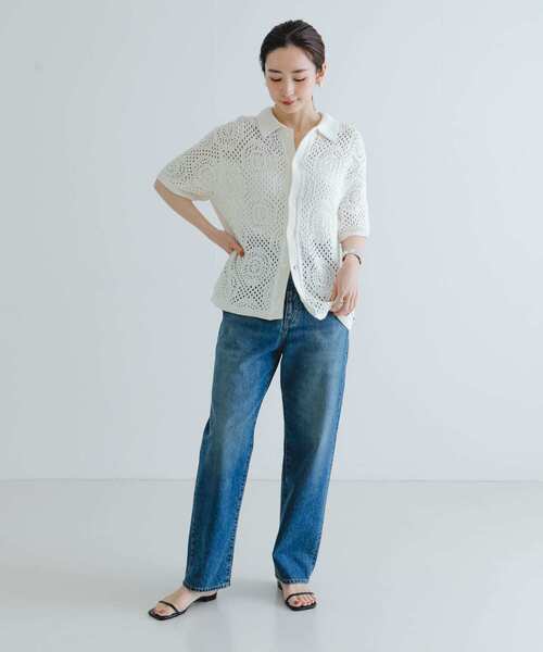 Levi's（リーバイス）の「Levi’s　SWEATER CAMP SHIRTS（ニット/セーター・レディース・アイボリー・SMALL）」の5枚目の写真