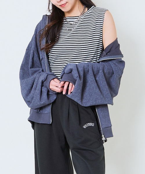 GORGE(ゴージ)の「《短丈×シンプル映え》万能タンク/1枚でもレイヤーでも!(タンクトップ・レディース・ブラック/その他/オフホワイト・F)」の8枚目の写真