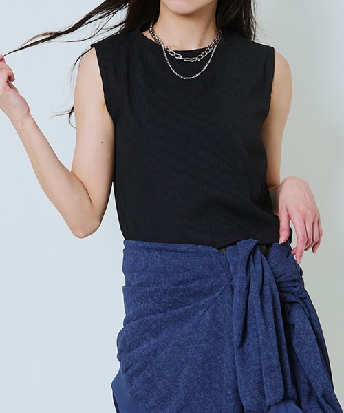 GORGE(ゴージ)の「《短丈×シンプル映え》万能タンク/1枚でもレイヤーでも!(タンクトップ・レディース・ブラック/その他/オフホワイト・F)」の18枚目の写真