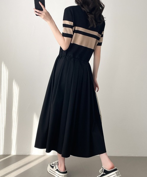 【CHICLINE】★ ベッキオ プリーツ ワンピース (DRESS) ★ SLY | PLEATS BELTED ロングワンピース (ワンピース(ロング