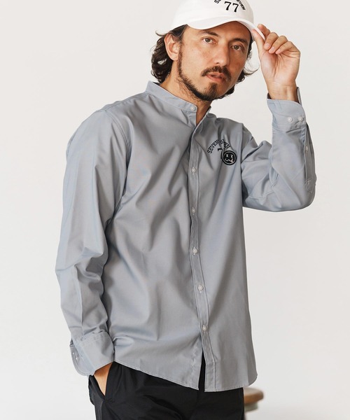 seventy seven(セブンティセブン)の「ms6058-ox band collar L-S shirts (25S) バンドカラーシャツ(シャツ/ブラウス・メンズ・ホワイト/グレー/ブルー・S/M/L/XL)」の2枚目の写真