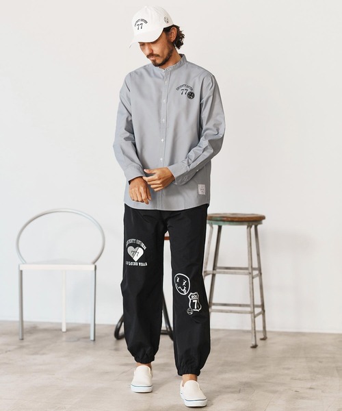 seventy seven(セブンティセブン)の「ms6058-ox band collar L-S shirts (25S) バンドカラーシャツ(シャツ/ブラウス・メンズ・ホワイト/グレー/ブルー・S/M/L/XL)」の7枚目の写真