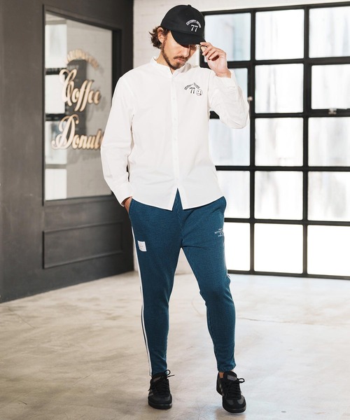 seventy seven(セブンティセブン)の「ms6058-ox band collar L-S shirts (25S) バンドカラーシャツ(シャツ/ブラウス・メンズ・ホワイト/グレー/ブルー・S/M/L/XL)」の17枚目の写真
