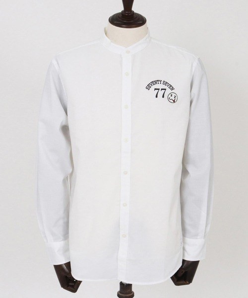 seventy seven(セブンティセブン)の「ms6058-ox band collar L-S shirts (25S) バンドカラーシャツ(シャツ/ブラウス・メンズ・ホワイト/グレー/ブルー・S/M/L/XL)」の20枚目の写真