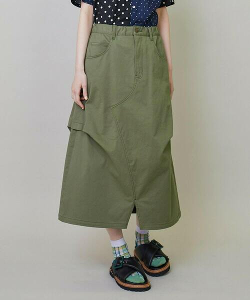 FRAPBOIS（フラボア）の「カーブカラー スカート（スカート・レディース・オフホワイト/カーキ・0/1）」の2枚目の写真