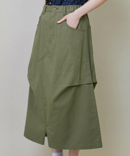 FRAPBOIS（フラボア）の「カーブカラー スカート（スカート・レディース・オフホワイト/カーキ・0/1）」の15枚目の写真