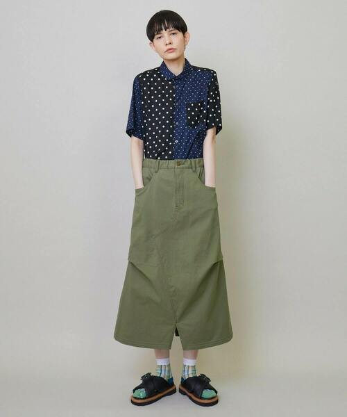 FRAPBOIS（フラボア）の「カーブカラー スカート（スカート・レディース・オフホワイト/カーキ・0/1）」の18枚目の写真