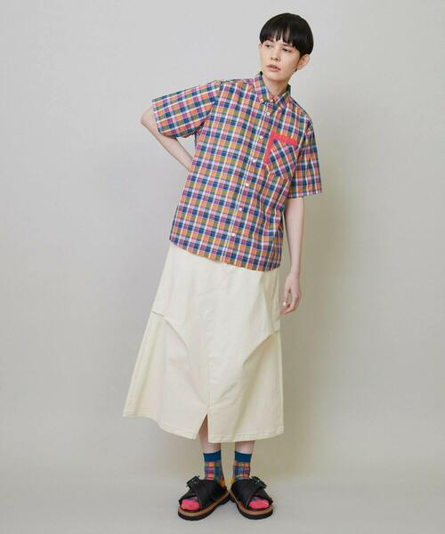 FRAPBOIS（フラボア）の「カーブカラー スカート（スカート・レディース・オフホワイト/カーキ・0/1）」の8枚目の写真