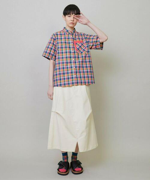 FRAPBOIS（フラボア）の「カーブカラー スカート（スカート・レディース・オフホワイト/カーキ・0/1）」の10枚目の写真