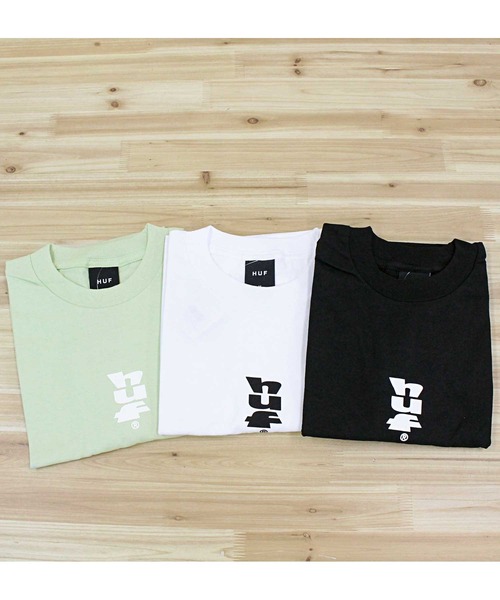 HUF(ハフ)の「ハフセットメガブラストショートスリーブTシャツ HUF SET MEGABLAST S/S TEE(Tシャツ/カットソー・メンズ・ホワイト/グリーン系/ブラック・M/L/XL)」の4枚目の写真