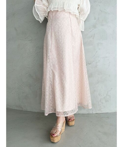レースフレアコルセットスカート