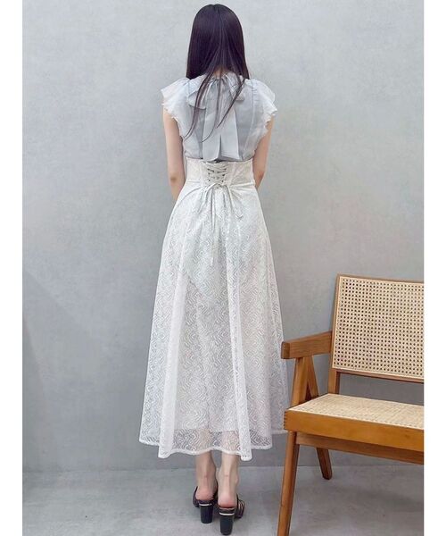 MERCURYDUO（マーキュリーデュオ）の「レースフレアコルセットスカート（スカート・レディース・オフホワイト/ベビーピンク/ブラック・SMALL/MEDIUM）」の7枚目の写真