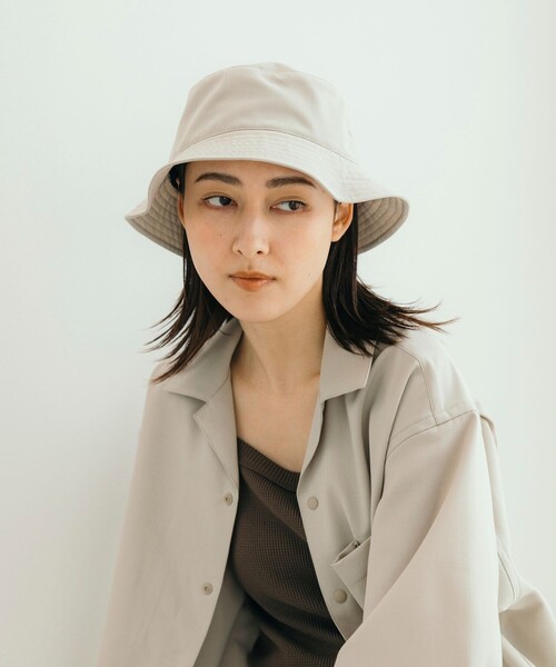 FREAK'S STORE(フリークスストア)の「速乾素材 パッカブル バケットハット リネン風 ホームケア/LINEN LIKE HAT(ハット・メンズ・チャコールグレー/ブラック/オフホワイト・ONE SIZE)」の4枚目の写真