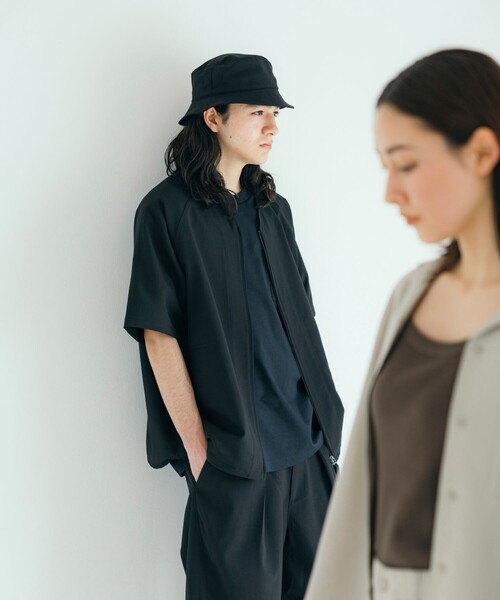 FREAK'S STORE(フリークスストア)の「速乾素材 パッカブル バケットハット リネン風 ホームケア/LINEN LIKE HAT(ハット・メンズ・チャコールグレー/ブラック/オフホワイト・ONE SIZE)」の10枚目の写真