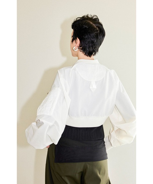 トップス OMMO MA-I DOCKING TOP OMMO ONLINE STORE / MA-1 DOCKING SHORT TOPS