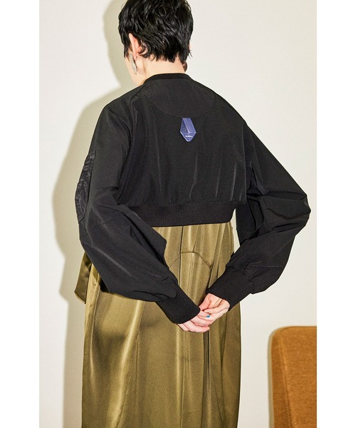 OMMO MA-1 SLEEVE TOP グレー OMMO ONLINE STORE / MA-1 SLEEVE TOP