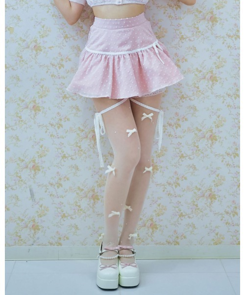 meroir ミーロワール　ドットドビースカパン　アイボリー セール】ドットドビースカパン（その他パンツ）｜Me roir（ミー