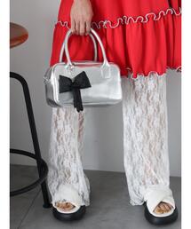 ehka sopo | リボン付き2wayショルダーバッグ(ハンドバッグ)