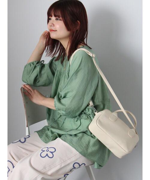 ehka sopo（エヘカソポ）の「リボン付き2wayショルダーバッグ（ハンドバッグ・レディース・シルバー/キナリ/ブラック・F）」の6枚目の写真