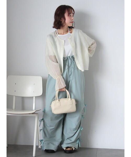 ehka sopo（エヘカソポ）の「リボン付き2wayショルダーバッグ（ハンドバッグ・レディース・シルバー/キナリ/ブラック・F）」の11枚目の写真