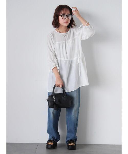 ehka sopo（エヘカソポ）の「リボン付き2wayショルダーバッグ（ハンドバッグ・レディース・シルバー/キナリ/ブラック・F）」の20枚目の写真