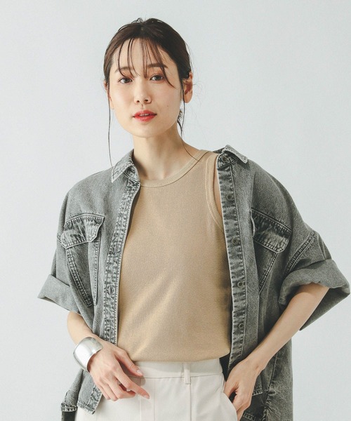 GLOBAL WORK(グローバルワーク)の「Beauteeアメスリタンク/291151(タンクトップ・レディース・ブラック/キャメル/アイボリー・LARGE/MEDIUM)」の6枚目の写真