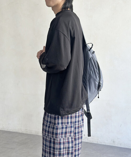 CPCM(シーピーシーエム)の「メッシュロンT(Tシャツ/カットソー・レディース・ブラック/ベージュ/ネイビー・MEDIUM/LARGE)」の9枚目の写真